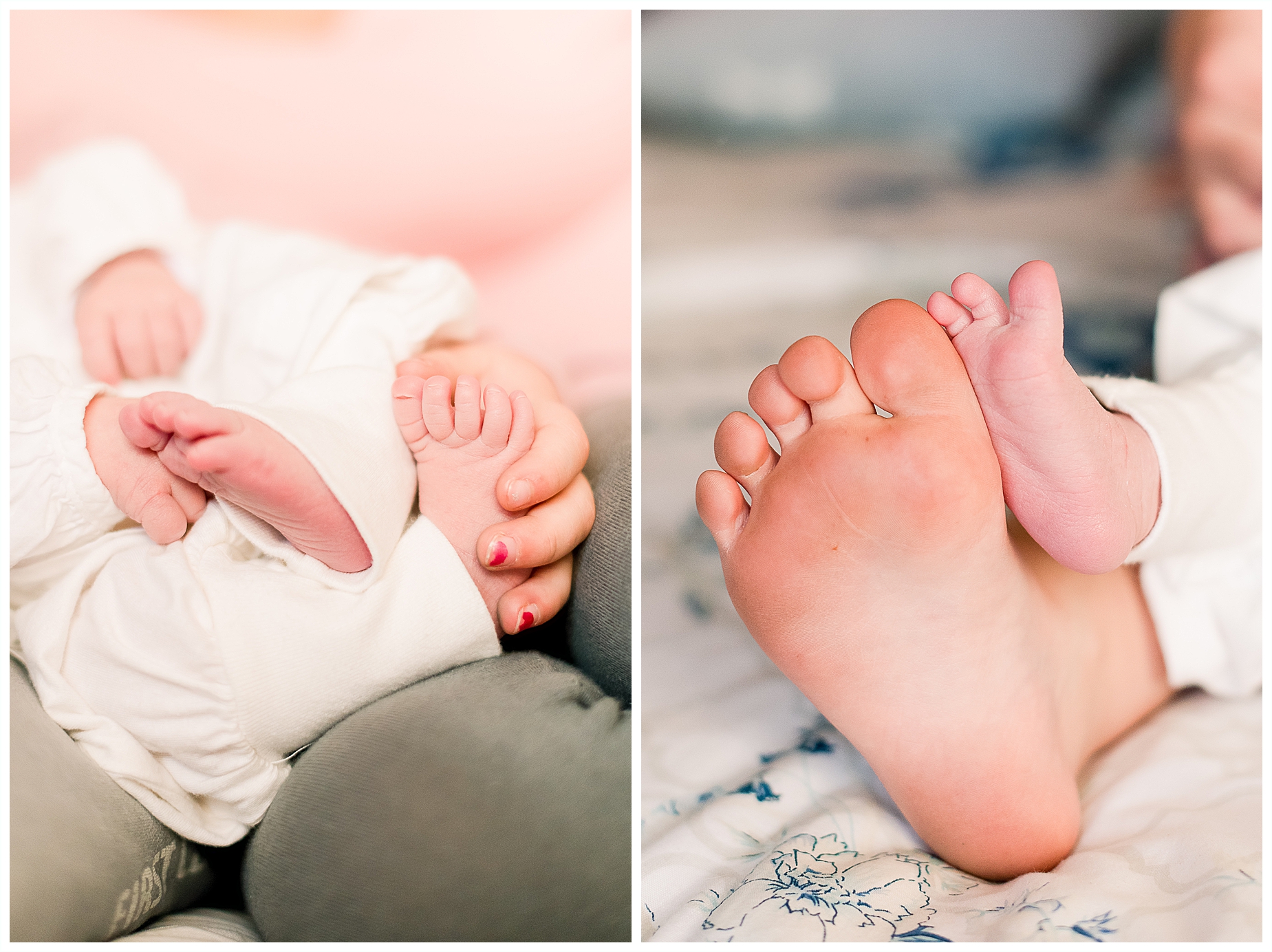 newborn baby girl feet and hands