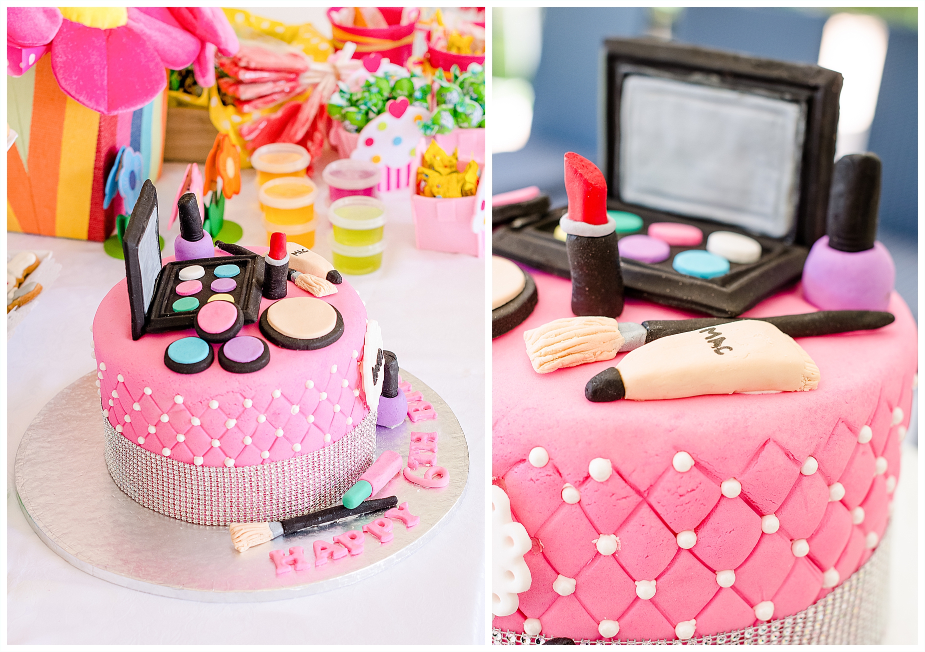 make-up detail cake pink