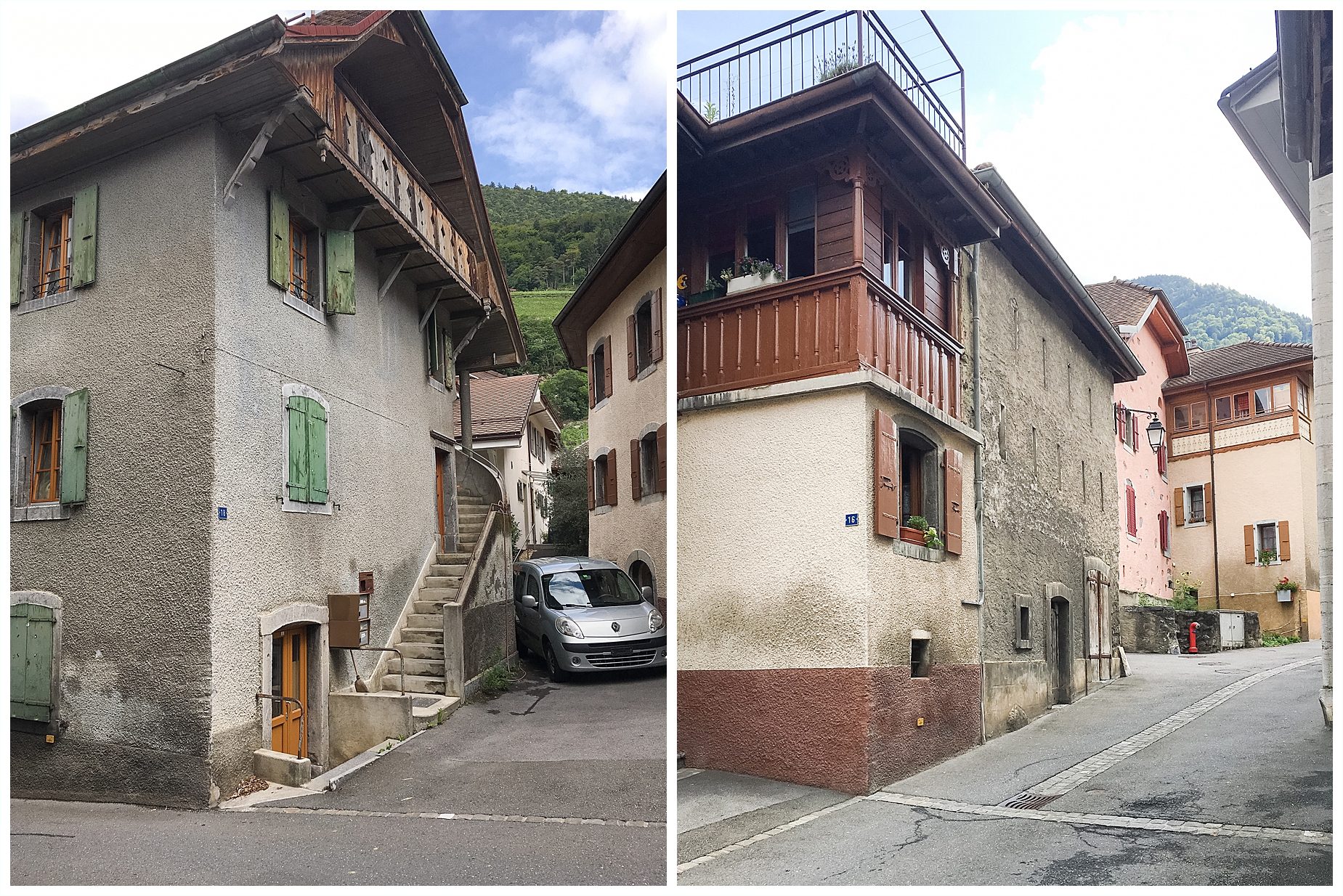 Travel Series Switzerland Ollon old town buildings