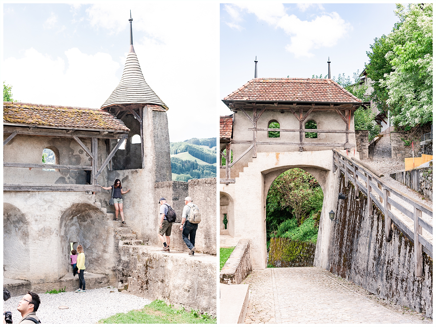 Gruyères Switzerland medieval castle entrance