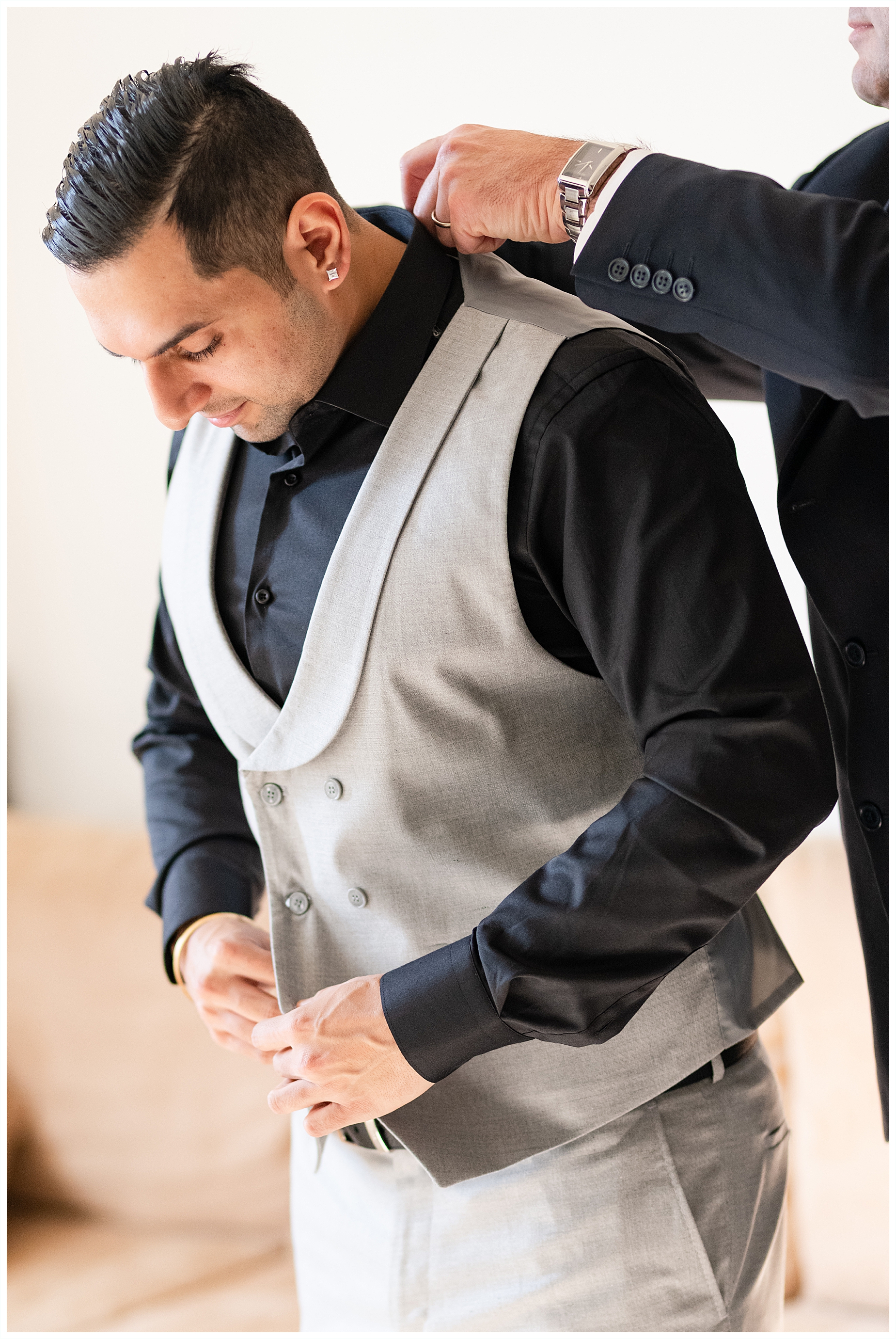 Sydney wedding groom getting ready