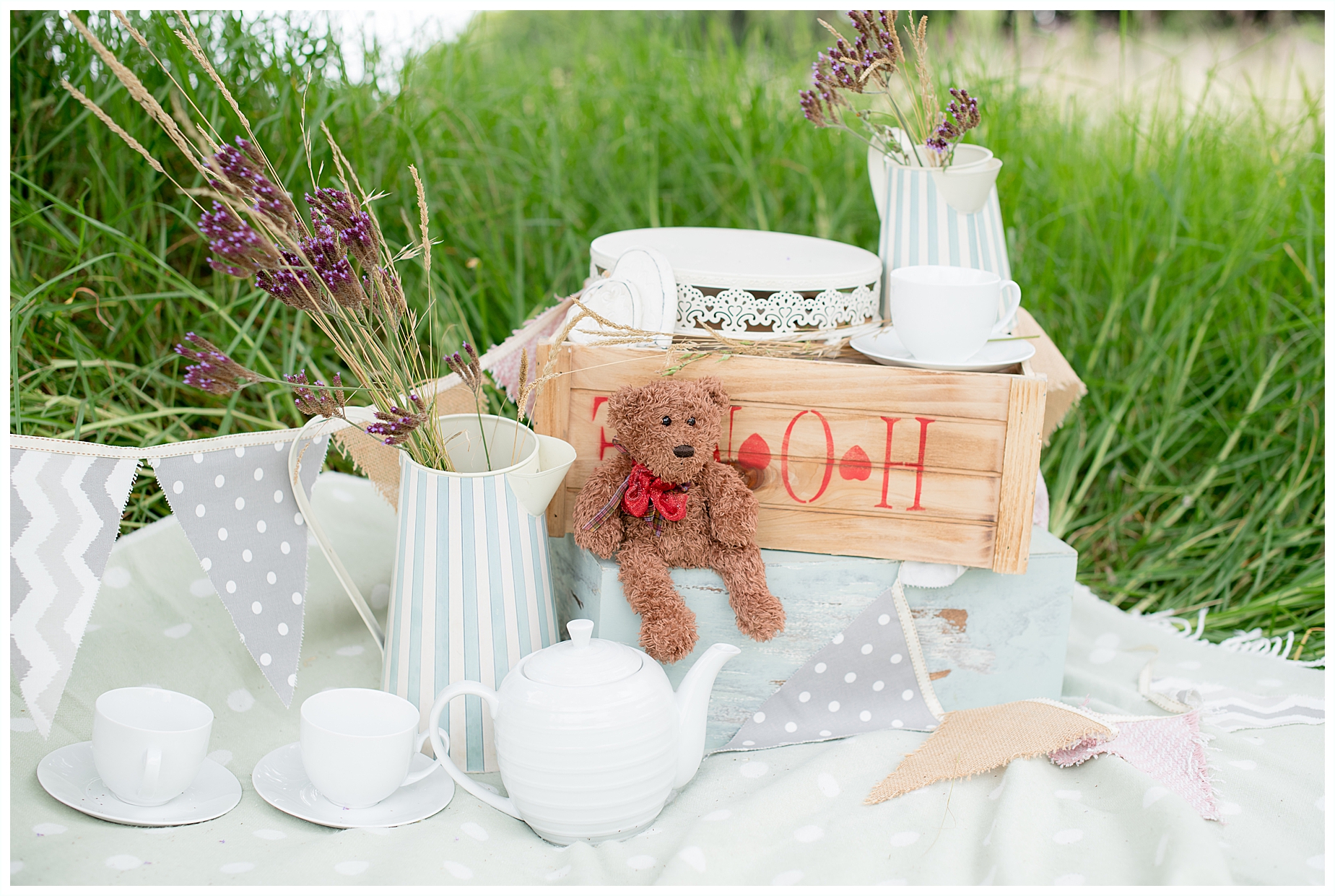 styled lifestyle shoot teddy bears picnic