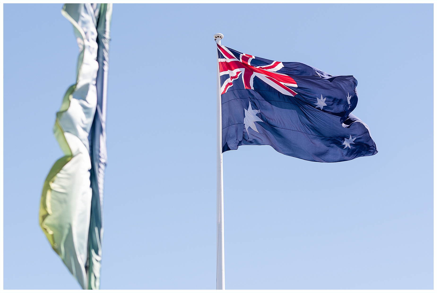 Darling Harbour views Australian Flag