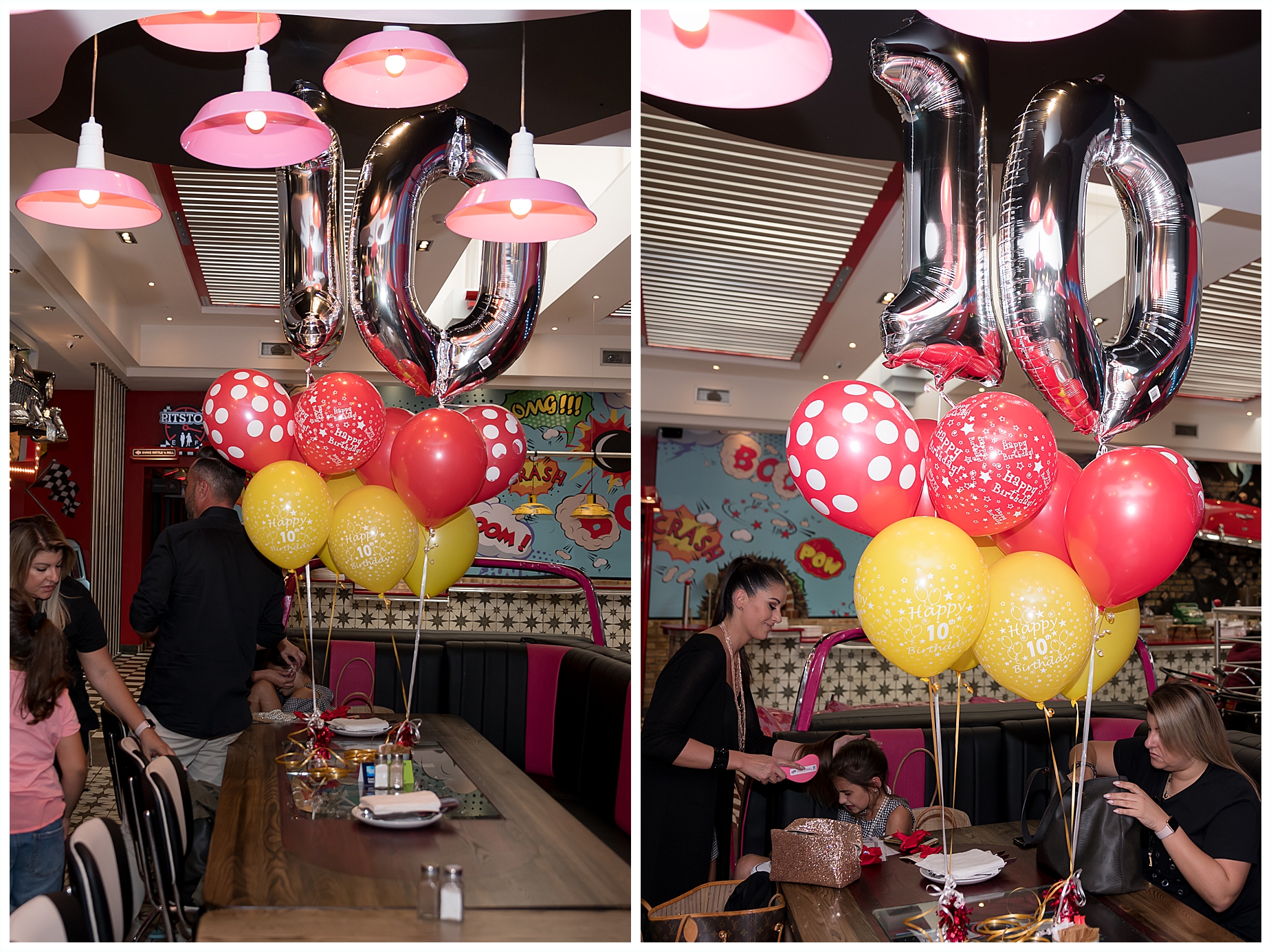 10th birthday party balloon decor