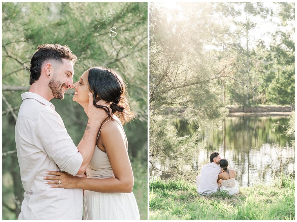 blue mountains engagement shoot afternoon glow