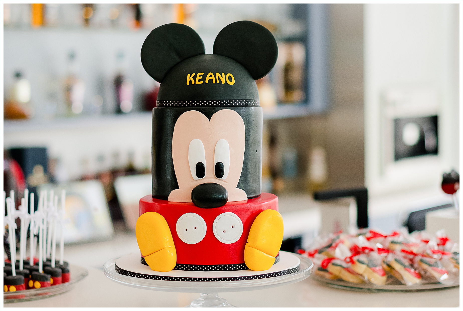 Mickey Mouse themed birthday cake