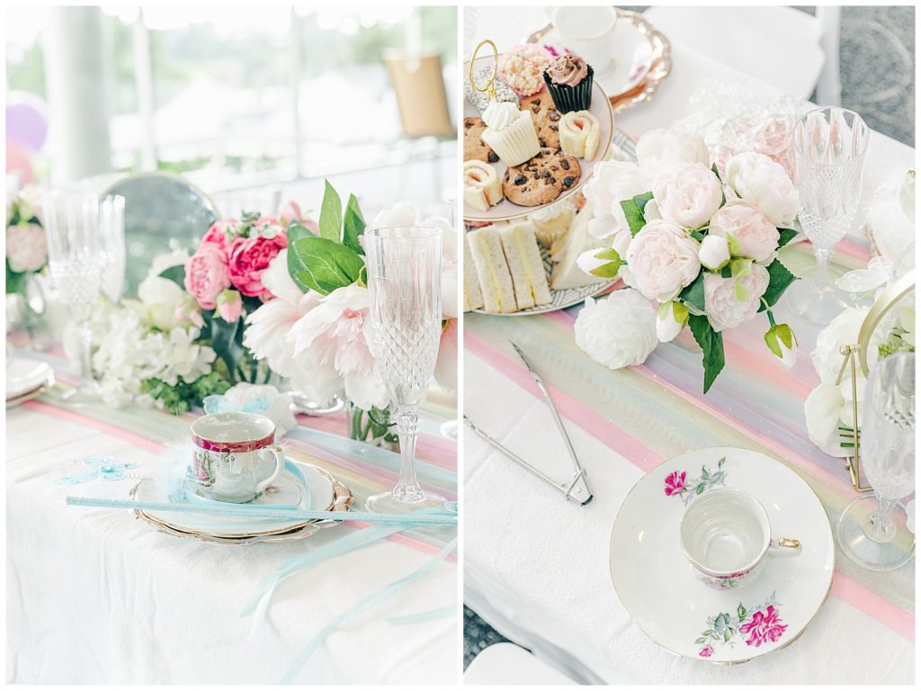 Pamper Party High tea party table
